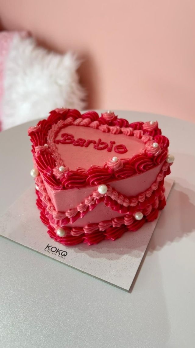 Barbie Heart Vintage Cake