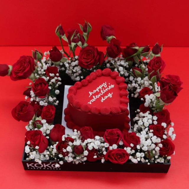 Valentines Flowers Arrangement